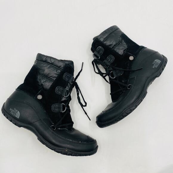 The north face black winter lined boots